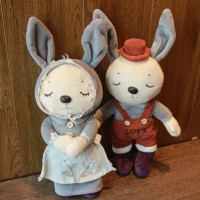 兔子情侣娃娃公仔玩偶一对可爱男女个性创意韩国结婚庆毛绒情人节