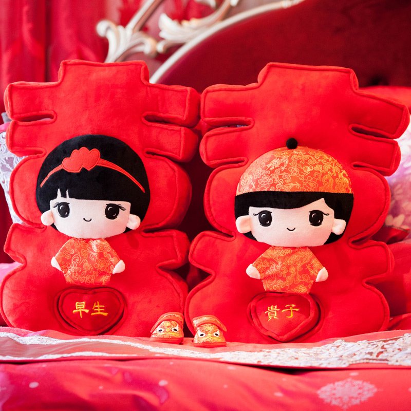 压床娃娃一对情侣公仔结婚礼物婚庆毛绒玩具布玩偶创意送闺蜜