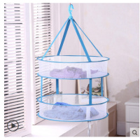 新款双层晒衣篮高品质 防风可折叠61cm晒衣网曬衣籃