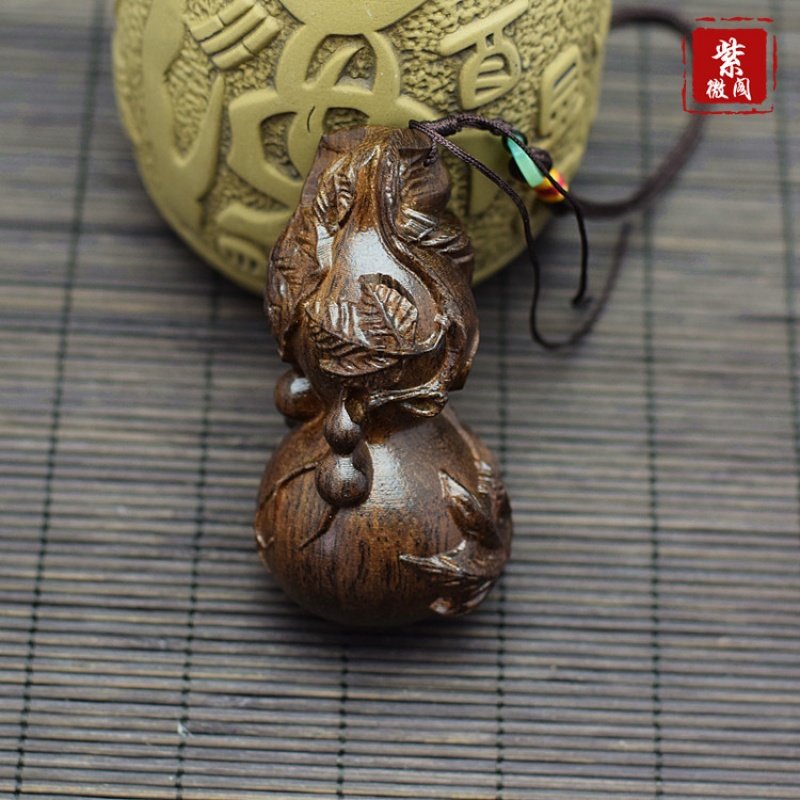 越南沉香木雕葫芦手把件 多子多福摆件实木雕刻红木工艺礼品