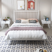 尋木匠ins网红铁艺床北欧轻奢公主床1.8米现代双人铁架床1.5米单人铁床