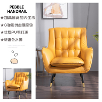 尋木匠单人沙发北欧现代简约客厅轻奢皮艺网红小户型服装店阳台老虎椅