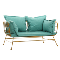 尋木匠ins铁艺沙发女装店服装店网红店铺用单人双人北欧小沙发椅院