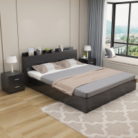 尋木匠床实木现代简约小户型榻榻米床1.5米床1.8高箱储物床双人床板式床