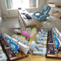 尋木匠无腿榻榻米懒人沙发寝室阅读单人床上靠背折叠网吧带扶手电脑躺椅