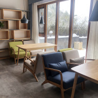 尋木匠懒人沙发北欧单人沙发椅实木小户型现代简约小沙发阳台卧室休闲椅