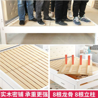 尋木匠简易软靠实木床1.8现代简约双人床1.5米1.2m单人出租房经济型软包