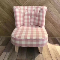 尋木匠纯手工可爱布艺美式简约小沙发阅读椅子休闲单人换鞋凳