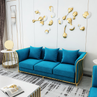 尋木匠轻奢小户型沙发客厅套装北欧简约现代酒店墨绿色三人布艺家具组合