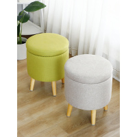 尋木匠凳子家用圆凳储物凳客厅简约沙发凳矮凳网红懒人化妆凳布艺换鞋凳