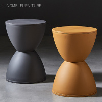 尋木匠北欧塑料凳子客厅圆形现代休闲简约加厚家用矮凳浴室穿换鞋创意凳