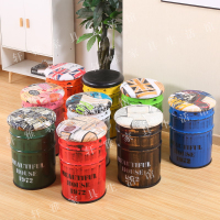 尋木匠铁艺椅储物凳吧台凳沙发凳油漆桶凳子铁桶凳圆桶凳矮凳