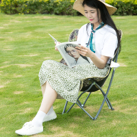 尋木匠户外折叠凳子 便携式 小躺椅午休露营车载靠背 月亮沙滩椅 钓鱼椅