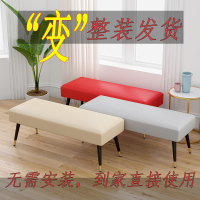尋木匠轻奢铁艺皮凳子换鞋凳条凳床尾凳长方形沙发长凳网红服装店长条凳