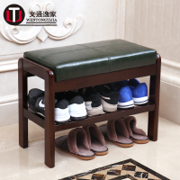 尋木匠欧式实木换鞋凳家用小鞋柜口可坐软包坐垫鞋架进储物穿鞋凳子