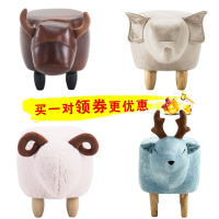 尋木匠创意牛凳换鞋凳家用口穿鞋凳实木脚凳小沙发凳子储物收纳动物凳