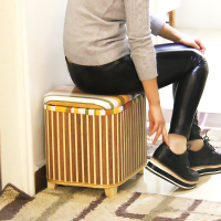 尋木匠竹编收纳凳子储物凳可坐成人收纳椅子穿鞋凳多功能换鞋凳子储物箱