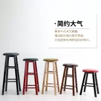 尋木匠吧台椅子实木酒吧吧台凳奶茶店高脚凳现代简约前台椅复古家用凳子