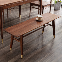 尋木匠黑胡桃木原木实木长凳餐厅餐桌凳子板凳家用简约现代北欧风长条凳