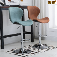尋木匠吧台椅家用高脚凳实木靠背吧台凳升降吧椅高凳子前台酒吧椅子吧凳