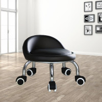 尋木匠带轮小凳子圆板凳轱辘沙发凳矮凳学步凳滑轮凳皮凳带娃神器