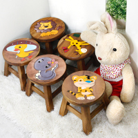 尋木匠泰国实木凳创意小板凳卡通动物凳家用换鞋凳圆矮凳子