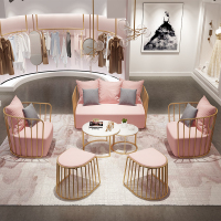 尋木匠北欧现代铁艺网红办公沙发椅ins风咖啡厅服装店金色简约沙发网红