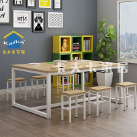 尋木匠小学幼儿园彩色课桌椅画室桌美术手工绘画桌补习辅导班培训桌