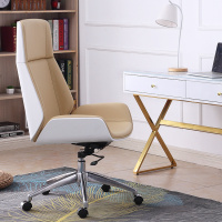 尋木匠北欧电脑椅家用舒适久坐简约办公椅靠背真皮大班椅老板椅可躺转椅