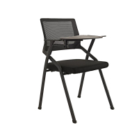 尋木匠会议椅带写字板简约职员办公室洽谈会客靠背椅子折叠培训椅带桌板