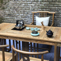 尋木匠实木喝泡茶桌椅组合家用办公茶具套装一体新中式茶台功夫茶艺茶几