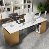 尋木匠北欧现代老板桌大理石总裁桌轻奢主管桌大班台单人型办公桌椅组合