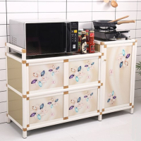 尋木匠煤气架子家用厨房灶台柜橱柜一体不锈钢出租屋简易橱柜租房用组装