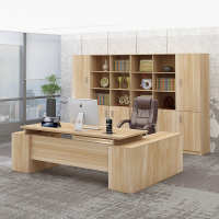 尋木匠老板桌办公桌椅组合总裁大班台电脑桌子主管简约现代单人办公家具