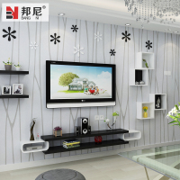 尋木匠机顶盒墙上置物架影视电视背景墙面装饰创意格子客厅卧室墙壁挂柜