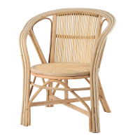 尋木匠阳台小桌椅单人真藤椅办公椅电脑椅家居椅藤编靠背椅茶楼椅坐椅子