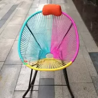 尋木匠庭院休闲摇椅室内藤编椅子椅成人阳台懒人椅彩色摇椅躺椅