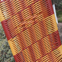 尋木匠现代简约手工编织便携茶几凳家用休闲靠背小藤椅子矮小号单人