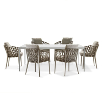 尋木匠庭院藤椅三件套花园休闲椅防水北欧户外藤编餐椅单人设计师餐椅