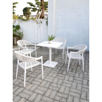 尋木匠户外桌椅白色 ins网红室外庭院露天奶茶店民宿休闲阳台藤椅三件套