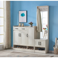 尋木匠进鞋柜衣架一体穿衣镜家用口挂衣架鞋柜带镜子厅柜鞋柜衣帽