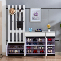 尋木匠鞋柜家用简约现代衣帽玄关隔断换鞋凳组合烤漆厅入户口挂衣架