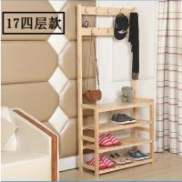 尋木匠环保实木衣帽架落地卧室挂衣架创意客厅鞋架鞋柜组合现代多层收纳