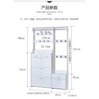 尋木匠超薄翻斗鞋柜带镜子衣帽架后窄15cm客厅简约现代口鞋柜