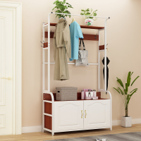 尋木匠挂衣架衣帽架落地卧室带鞋架晾衣架收纳架置物架子北欧瑞旺鞋柜