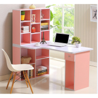 尋木匠书桌书架组合简约转拐角书柜一体家用卧室写字电脑台式桌