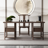 尋木匠老木书桌书房办公套装组合新中式画案家用简约写字台实木书法画桌