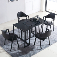 尋木匠功夫茶桌椅组合现公钢化玻璃茶几铁艺电磁炉茶具多功能泡茶台