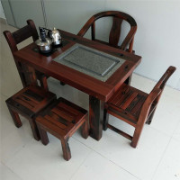尋木匠老船木茶桌实木中式阳台小型茶台家用简约户外功夫茶几茶桌椅组合
