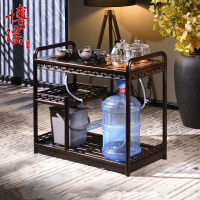 尋木匠红木功夫茶几实木仿古小茶桌花梨移动泡茶车黑檀木小茶艺桌茶水架